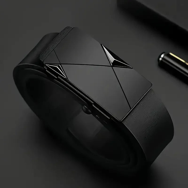 Men’s PU Leather Belt with Auto Buckle